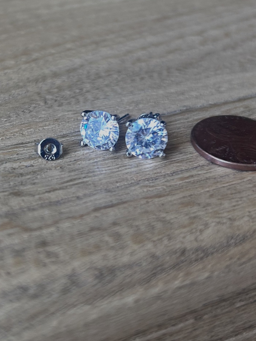 2ct Sterling Silver Moissanite Studs